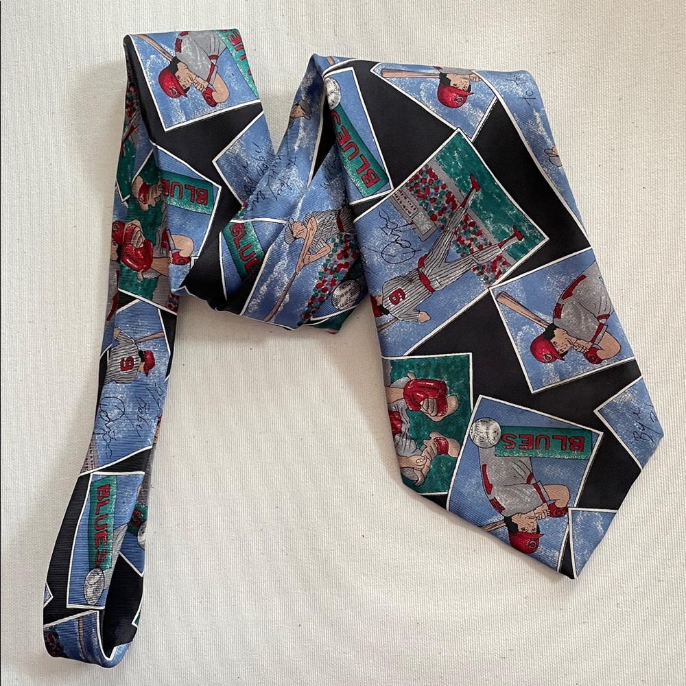 G. RINOLDI Italy Baseball Pattern Unique Men's Tie Sports Preppy Office